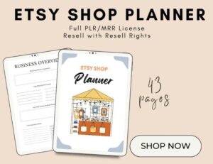 157. Printable Etsy Shop Planner