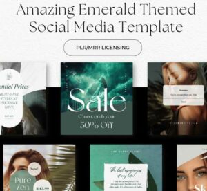 143. Amazing Emerald Themed Social Media Templates