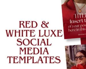 137. Red & White Luxe Social Social Media Templates