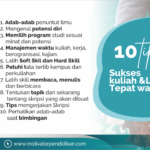 10 Kebiasaan Sukses Mahasiswa yang Ingin Lulus Tepat Waktu